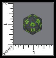 Spindown Dice (D-20) - Modern Horizons 3 (Black w/green)