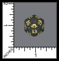 Spindown Dice (D-20) - Modern Horizons 3 (Black w/off-white)