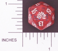 Spindown Dice (D-20) - Black Lotus (Red Speckled)