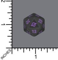 Spindown Dice (D-20) - Edge of Eternities (Black w/ Purple)