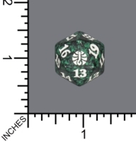 Spindown Dice (D-20) - Strixhaven (Witherbloom - Black/Green)