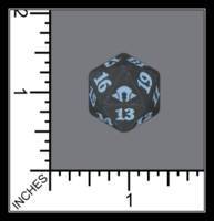 Spindown Dice (D-20) - Modern Horizons 3 (Black w/blue)