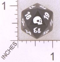 Spindown Dice (D-20) - Graveborn (Smoke Grey)