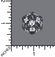 Spindown Dice (D-20) - Strixhaven (Silverquill - Black/White)