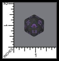 Spindown Dice (D-20) - Modern Horizons 3 (Black w/purple)