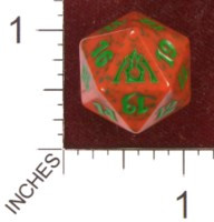 Spindown Dice (D-20) - Dragon's Maze - Gruul (Green/Red)