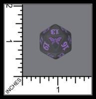 Spindown Dice (D-20) - Duskmourn: House of Horror (Black w/purple)