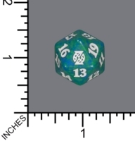 Spindown Dice (D-20) - Strixhaven (Quandrix - Blue/Green)