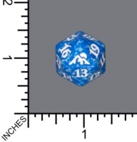 Spindown Dice (D-20) - Kamigawa Neon Dynasty (Blue)