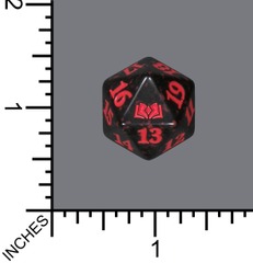 Spindown Dice (D-20) - Wilds of Eldraine (Black Speckle w/red)