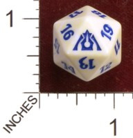 Spindown Dice (D-20) - Dragon's Maze - Azorius (Blue/White)