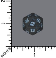 Spindown Dice (D-20) - Edge of Eternities (Black w/ Blue)