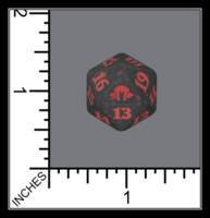 Spindown Dice (D-20) - Modern Horizons 3 (Black w/red)