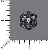 Randomized Non Spindown Dice (D-20) - Commander Legends: Battle for Baldur's Gate (Black)