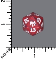 Spindown Dice (D-20) - Kaldheim (Red)