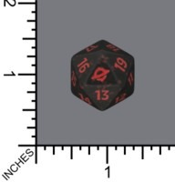 Spindown Dice (D-20) - Edge of Eternities (Black w/ Red)