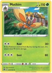 Mothim - 011/172 - Rare - Reverse Holo