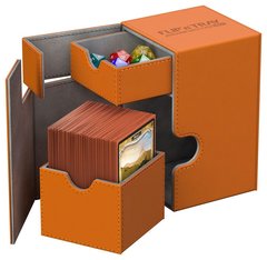 Ultimate Guard Flip'N'Tray Deck Case 100+ Standard Size Xenoskin Orange