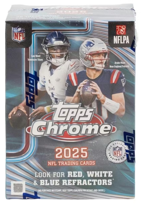 2025 Topps Chrome Football Blaster Box