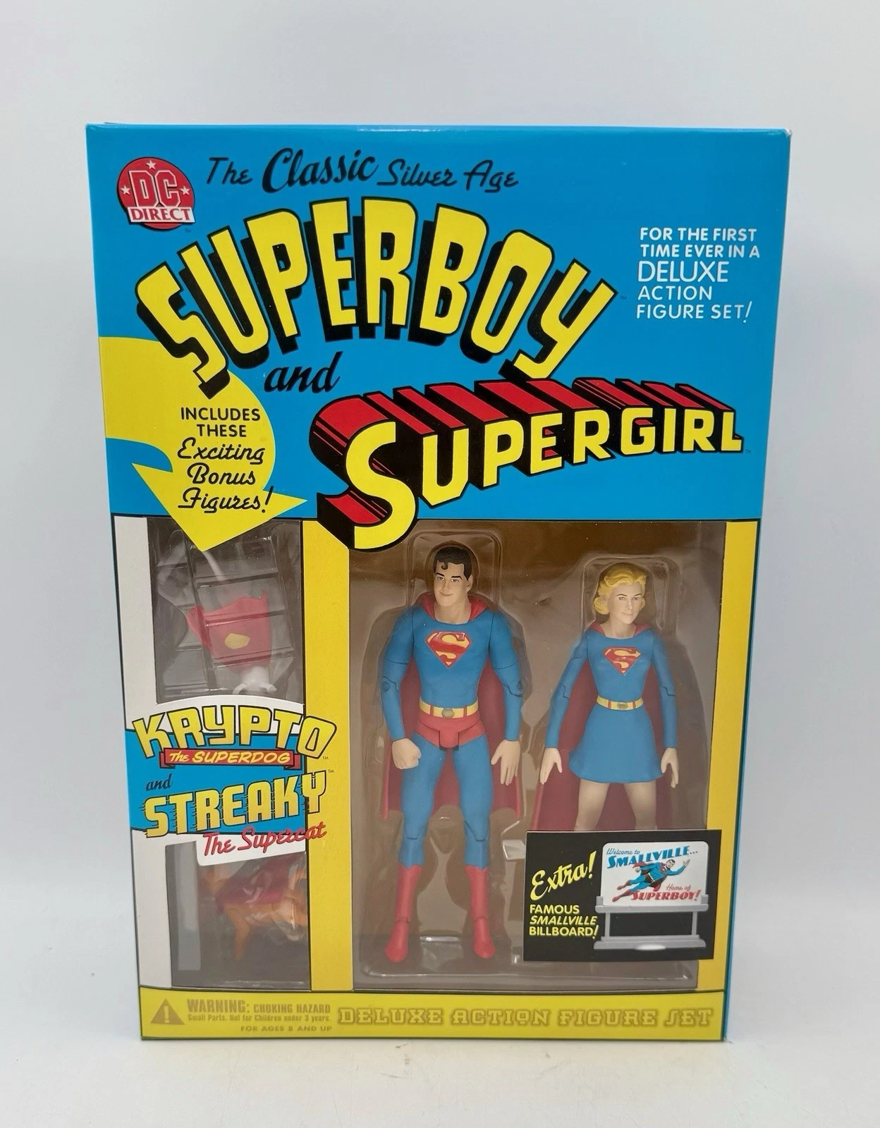 DC Classic Silver Age Superboy and Supergirl Deluxe Action Figure Set DC Direct