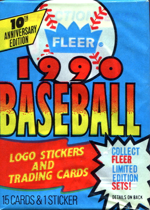 1990 Fleer Baseball Cards Wax Pack