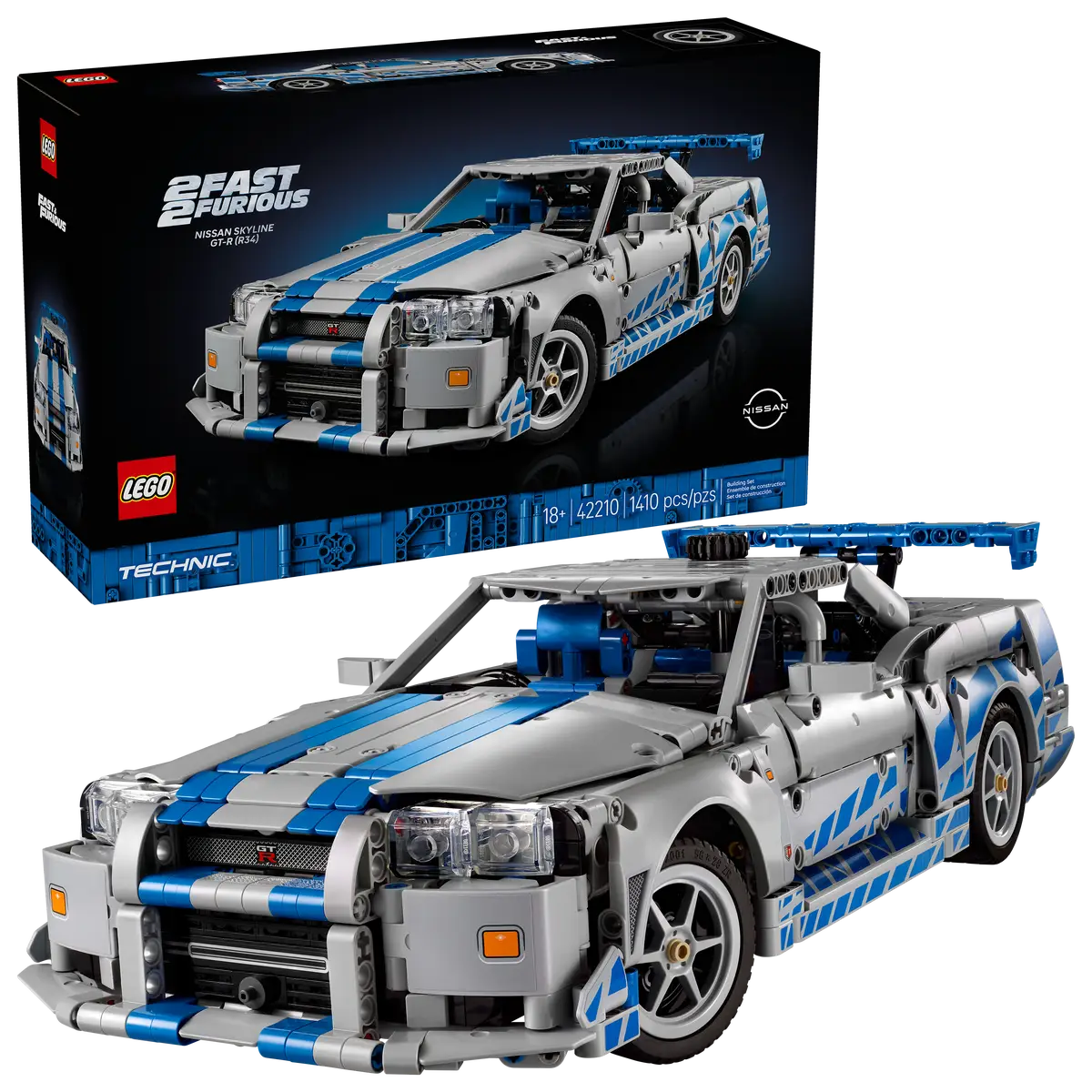Lego: 42210 2 Fast 2 Furious Nissan Skyline GT-R (R34) Car