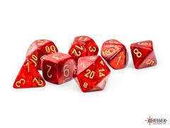 22414 Scarab® Mega-hedral™ Scarlet™/gold 7-Die Set