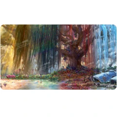 Bloomburrow Season Lands: Three Tree City (Four Seasons) AR Enhanced Standard Gaming Playmat Multi for Magic: The Gathering