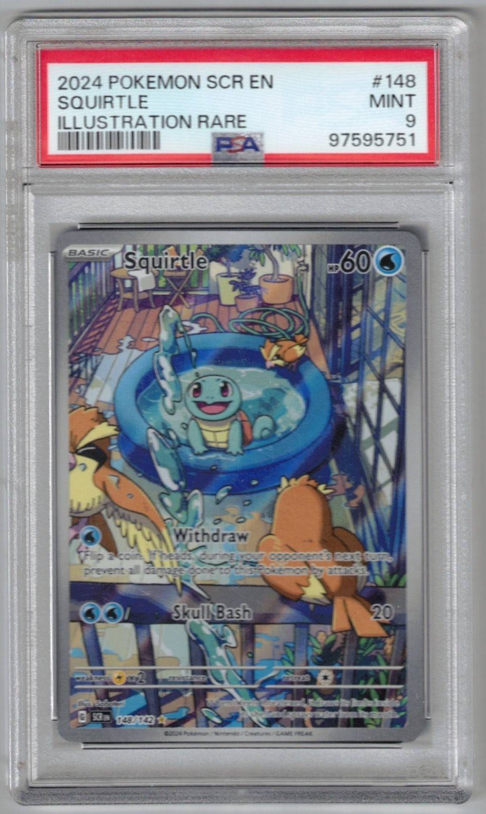 Squirtle - Illustration Rare  (#97595751) PSA 9