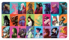 Commander Masters Pop Collage White Stitched Standard Gaming Playmat for Magic: The Gathering