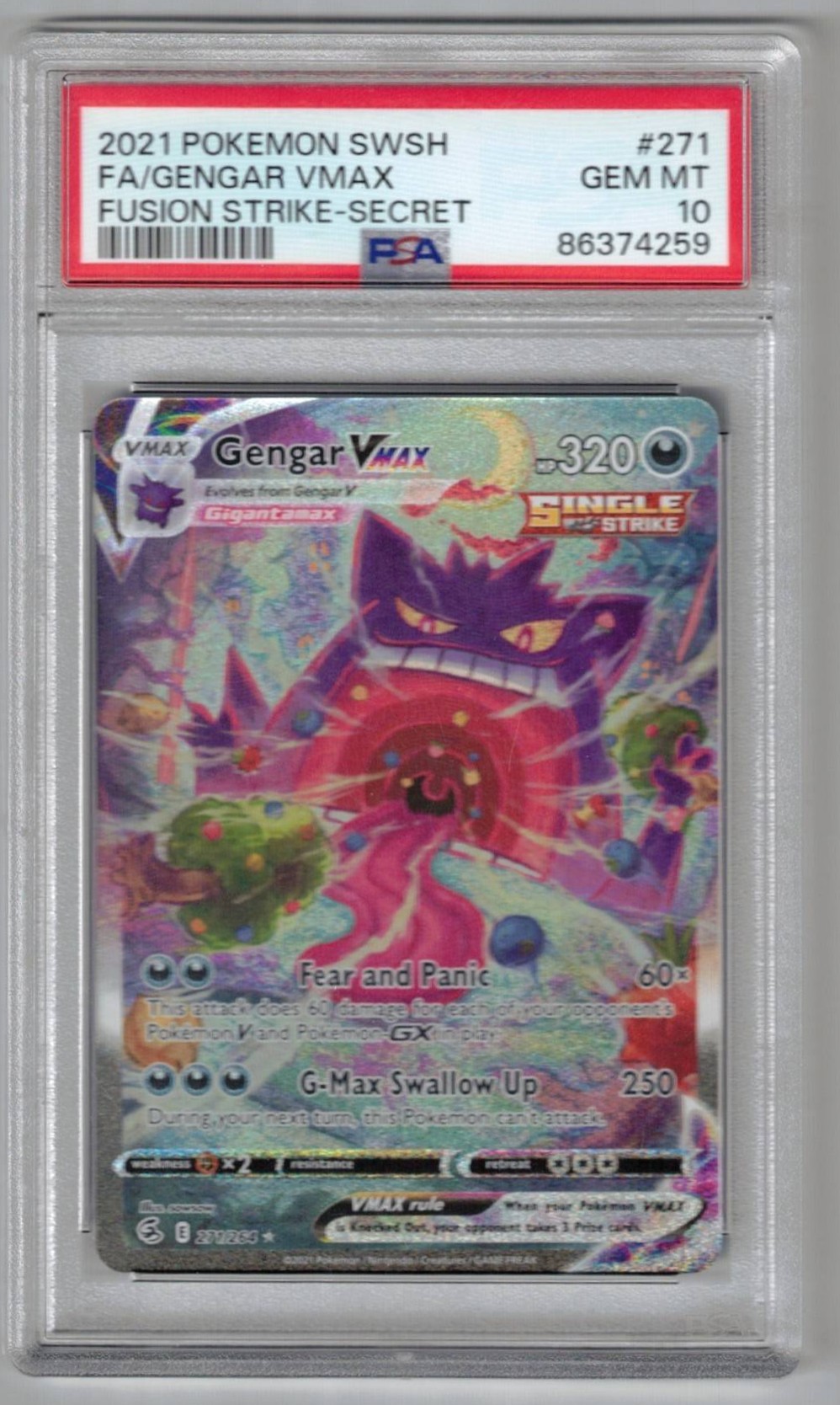 Gengar VMAX (#86374259) - PSA 10