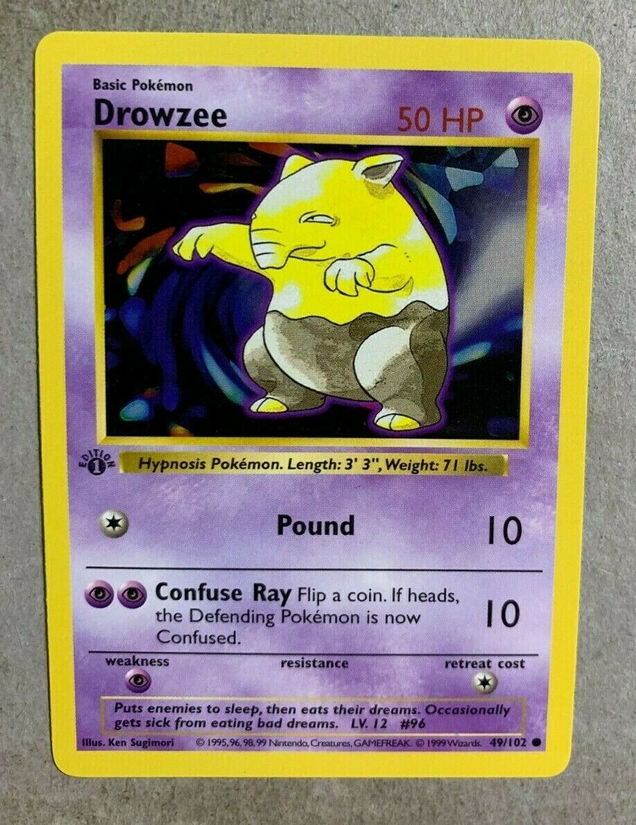 Drowzee - 49/102 - Common - Shadowless Edition 1st Edition