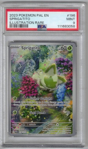 Sprigatito - 196/193 - Illustration Rare PSA 9 (#111683058)