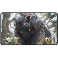 Bloomburrow Lumra, Bellow of the Woods Black Stitched Standard Gaming Playmat for Magic: The Gathering