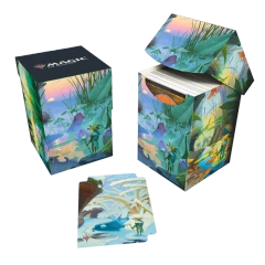 Bloomburrow Season Lands: Island (Summer) 100+ Deck Box for Magic: The Gathering