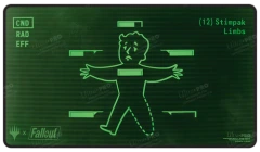 Fallout® Inventory Management Black Stitched Standard Gaming Playmat for Magic: The Gathering