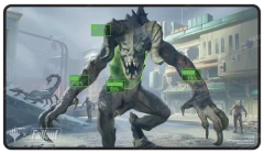 Fallout® V.A.T.S. Black Stitched Standard Gaming Playmat for Magic: The Gathering