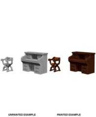 Pathfinder Battles Unpainted Minis - Desk And Chair