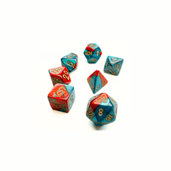 20662 Gemini® Mini-hedral™ Red-Teal/gold 7-Die Set