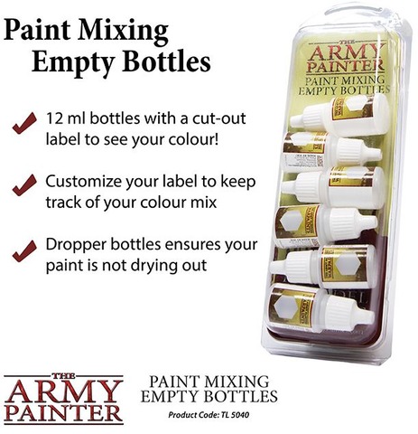 Paint Mixing Empty Bottles