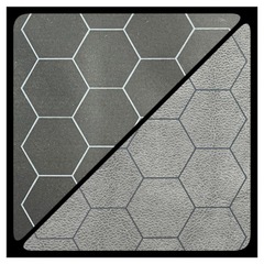 Megamat Black/Grey Hexes 34x48