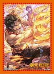 One Piece Card Game Official Sleeves: Assortment 10 - Portgas.D.Ace (70-Pack) - Bandai Card Sleeves