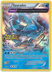 Gyarados XY60 Sheen Holo STAFF Promo - Ancient Origins Prerelease