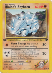 Blaine's Rhyhorn - 65/132 - Common - 1st Edition