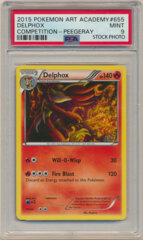 2015 Pokemon Art Academy Promo Delphox (Peegeray) PSA 9 MINT