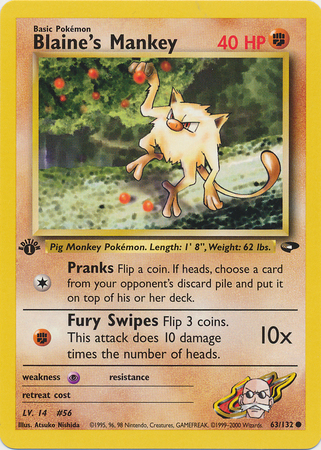 Blaines Mankey - 63/132 - Common - 1st Edition
