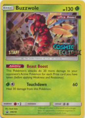 Buzzwole SM218 Wave Holo STAFF Promo - SM12 Cosmic Eclipse Prerelease