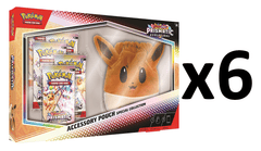 Pokemon SV8.5 Prismatic Evolutions Accessory Pouch Special Collection Box CASE (6 Boxes)