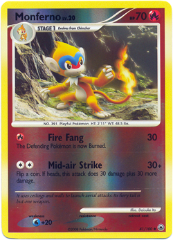 Monferno - 41/100 - Uncommon - Reverse Holo