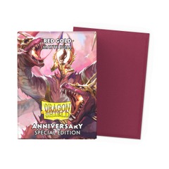 Dragon Shield DUAL Matte Standard-Size Sleeves - Red Gold Anniversary Special Edition 100ct